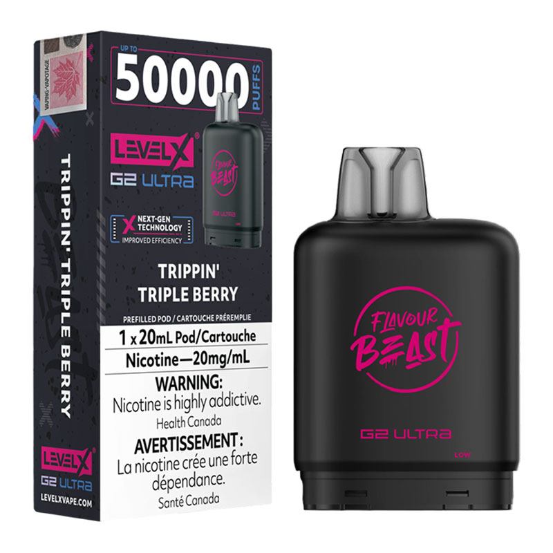 LEVEL X FLAVOUR BEAST G2 ULTRA 50K - TRIPPIN' TRIPLE BERRY
