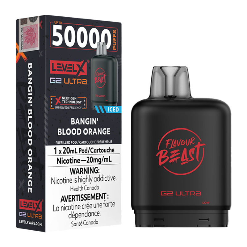 LEVEL X FLAVOUR BEAST G2 ULTRA 50K - BANGIN' BLOOD ORANGE