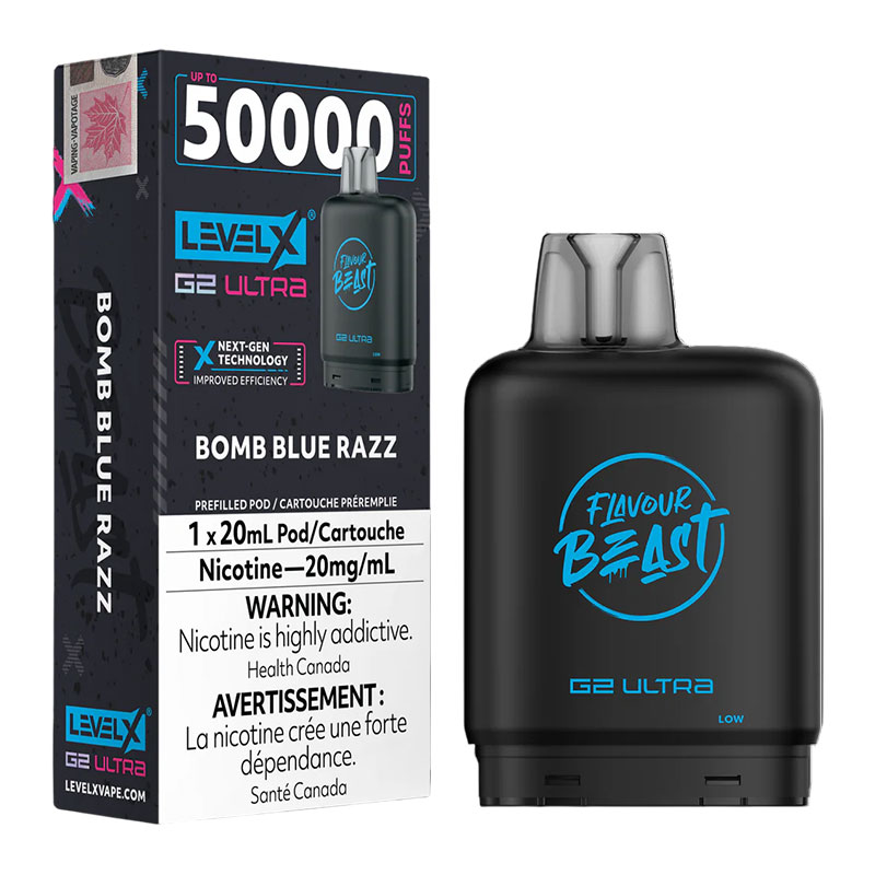 LEVEL X FLAVOUR BEAST G2 ULTRA 50K - BOMB BLUE RAZZ