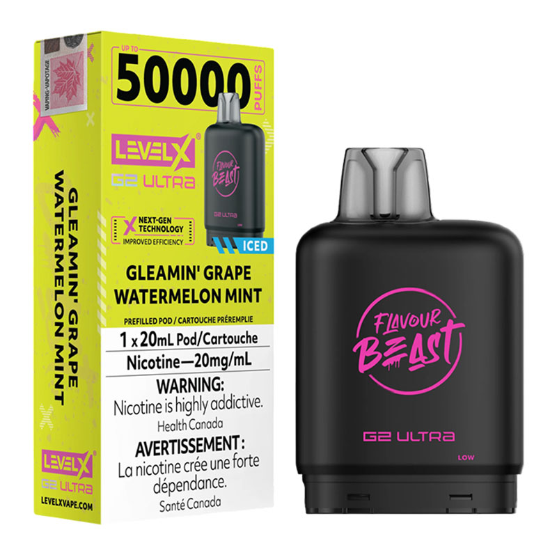 LEVEL X FLAVOUR BEAST G2 ULTRA 50K - GLEAMIN' GRAPE WATERMELON MINT