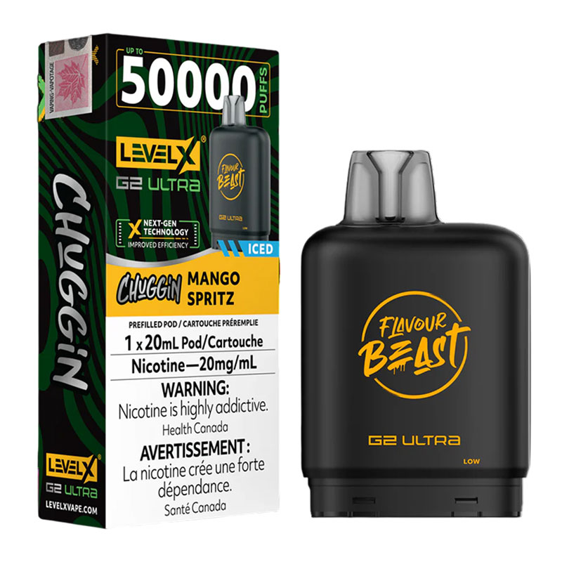 LEVEL X FLAVOUR BEAST G2 ULTRA 50K - (CHUGGIN') MANGO SPRITZ (ICED)