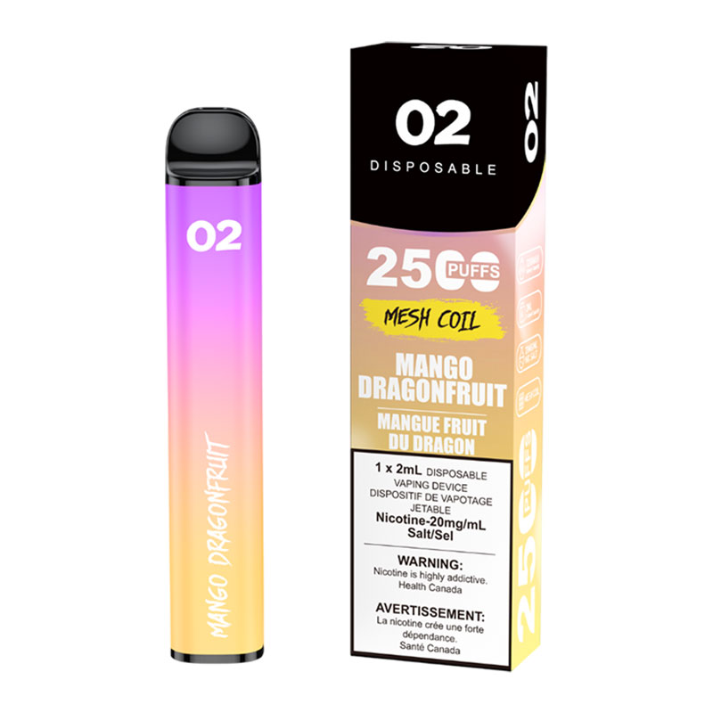 O2 2500 - MANGO DRAGONFRUIT (10 CT)