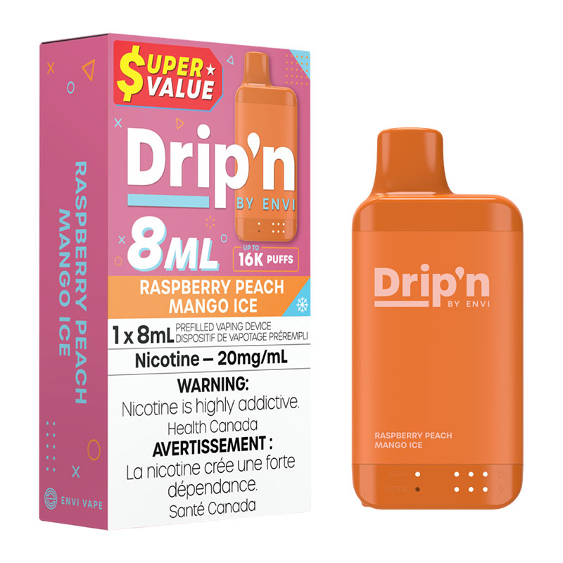 DRIP'N 8ML - RASPBERRY PEACH MANGO ICE
