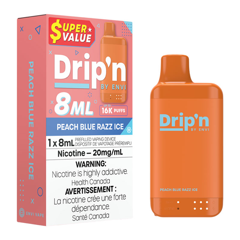 DRIP'N 8ML - PEACH BLUE RAZZ ICE