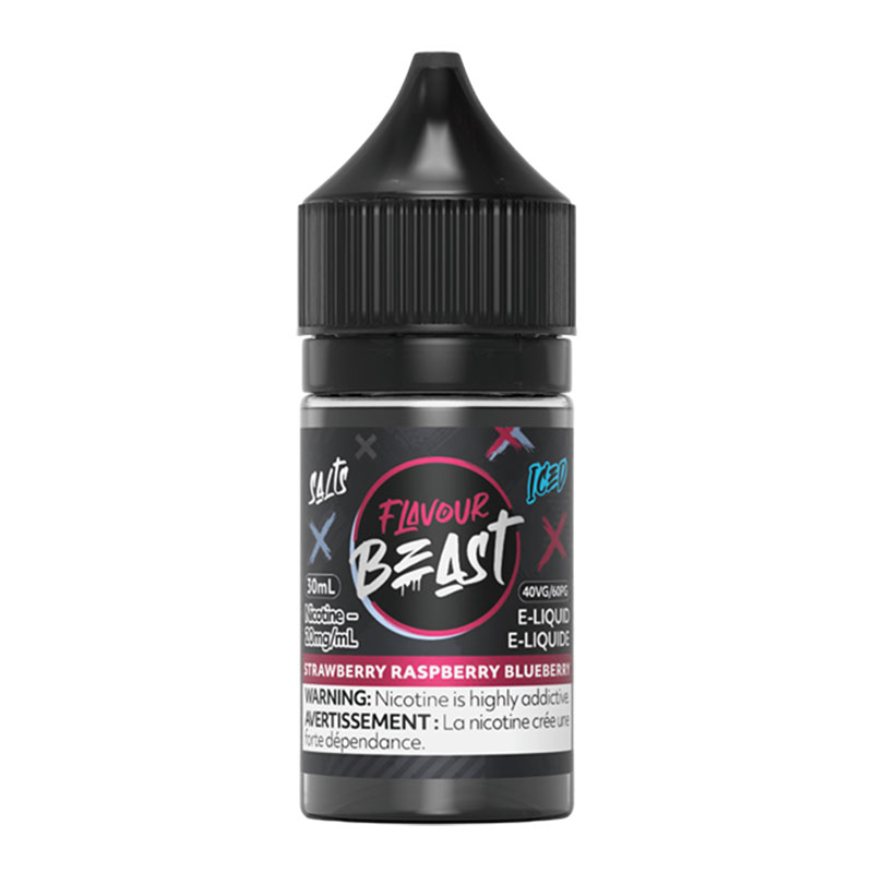 FLAVOUR BEAST E-LIQUID SALT 30ML - STRAWBERRY RASPBERRY BLUEBERRY ICED