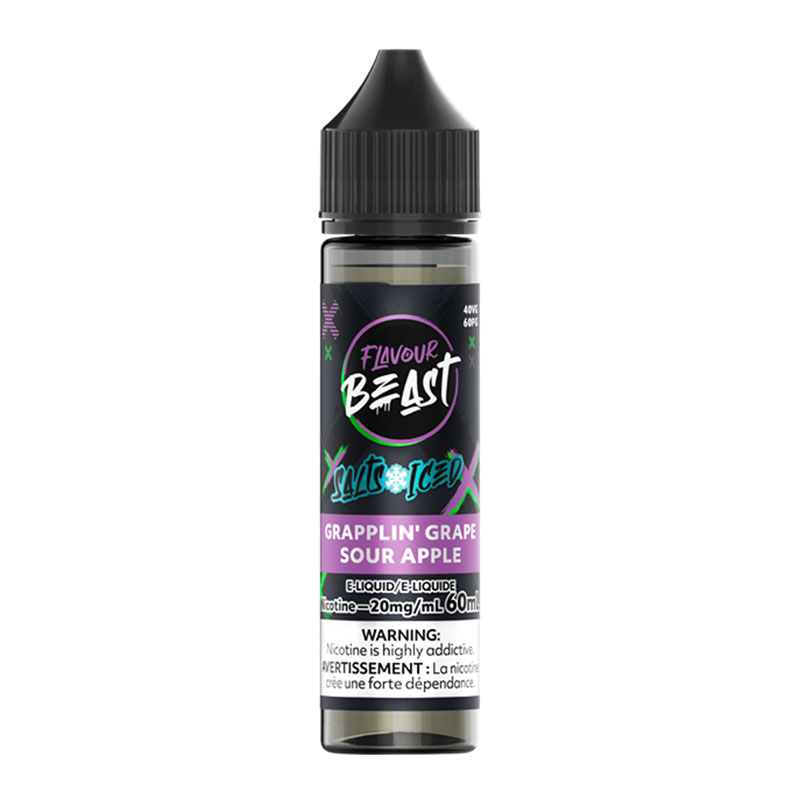 FLAVOUR BEAST E-LIQUID SALT 60ML - GRAPPLIN' GRAPE SOUR APPLE