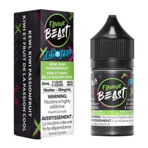 FLAVOUR BEAST E-LIQUID SALT 30ML - KEWL KIWI PASSIONFRUIT ICED