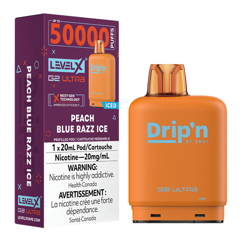 LEVEL X DRIP'N G2 ULTRA - PEACH BLUE RAZZ ICE