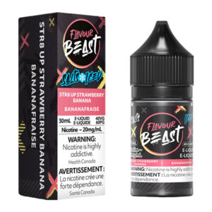 FLAVOUR BEAST E-LIQUID SALT 30ML - STR8 UP STRAWBERRY BANANA ICED