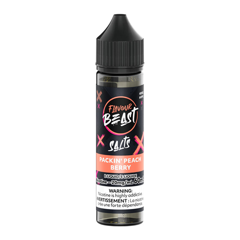 FLAVOUR BEAST E-LIQUID SALT 60ML - PACKIN' PEACH BERRY