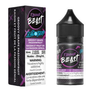 FLAVOUR BEAST E-LIQUID SALT 30ML - GROOVY GRAPE PASSIONFRUIT ICED