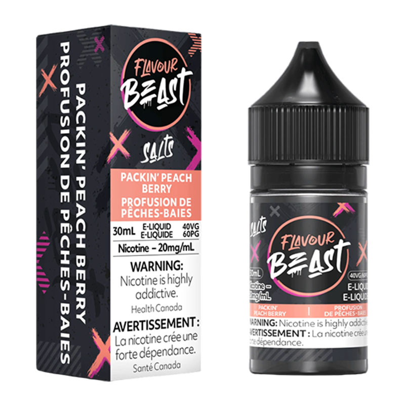 FLAVOUR BEAST E-LIQUID SALT 30ML - PACKIN' PEACH BERRY