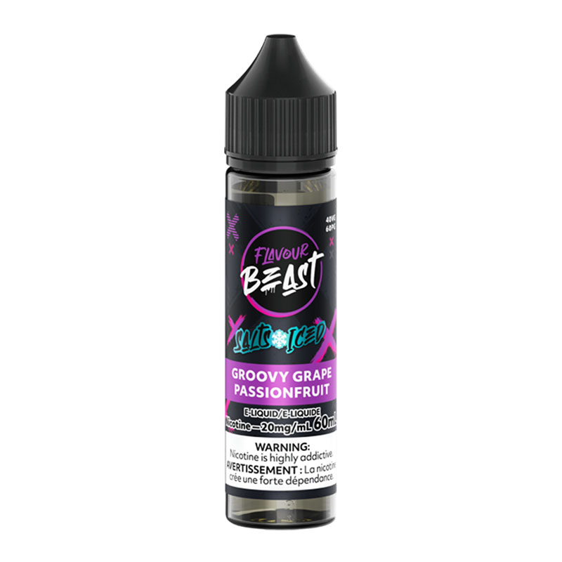FLAVOUR BEAST E-LIQUID SALT 60ML - GROOVY GRAPE PASSIONFRUIT (ICED)