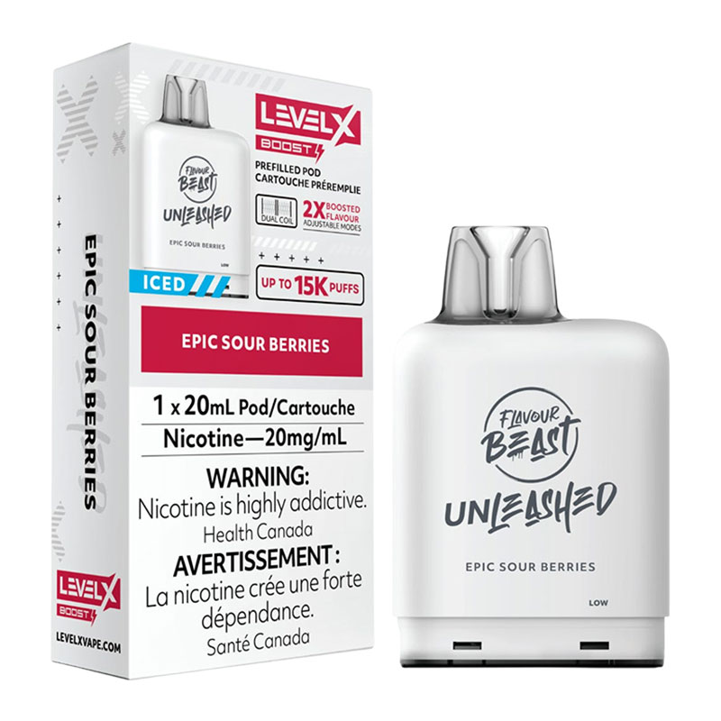 LEVEL X FLAVOUR BEAST UNLEASHED BOOST G2 - EPIC SOUR BERRIES