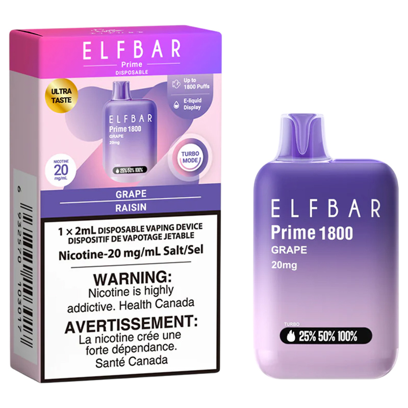 ELF BAR PRIME 1800 - GRAPE