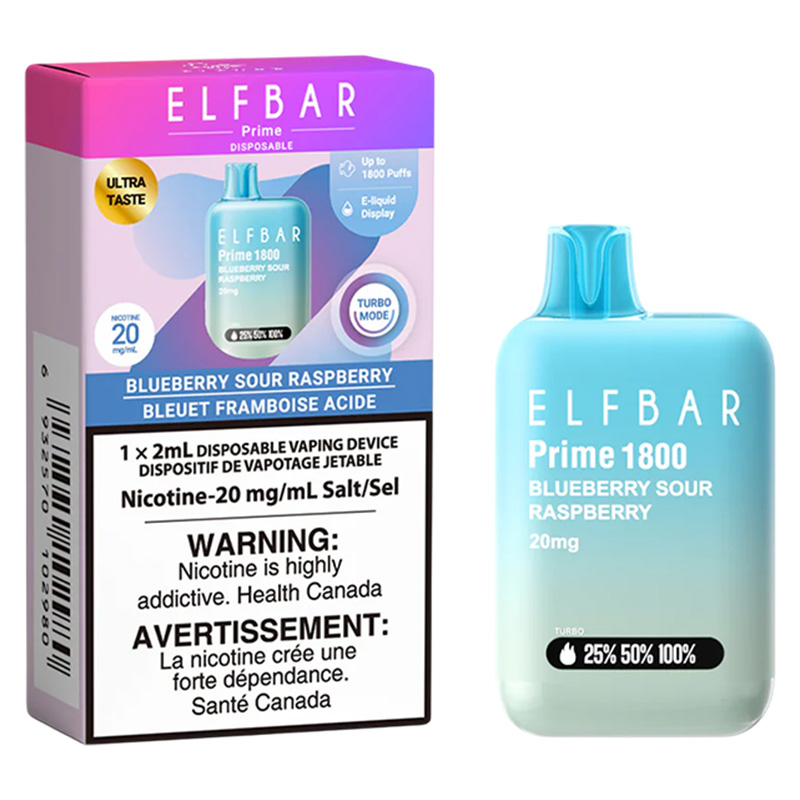ELF BAR PRIME 1800 - BLUEBERRY SOUR RASPBERRY