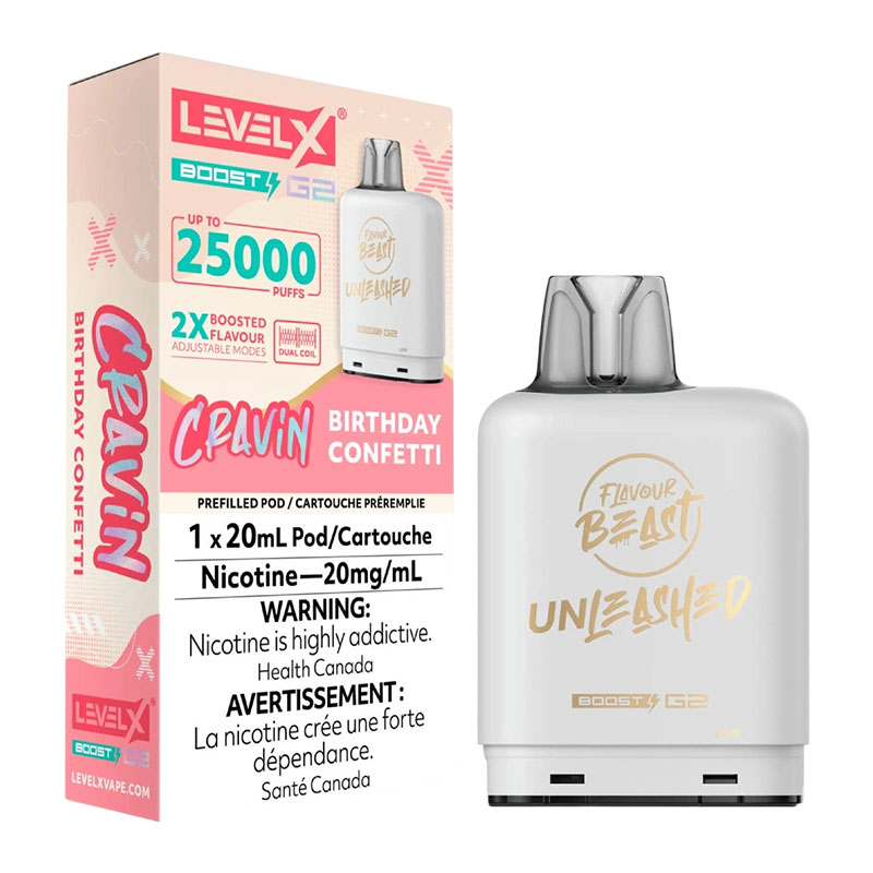 LEVEL X FLAVOUR BEAST UNLEASHED BOOST G2 - BIRTHDAY CONFETTI