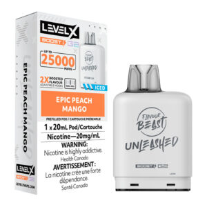 LEVEL X FLAVOUR BEAST UNLEASHED BOOST G2 - EPIC PEACH MANGO