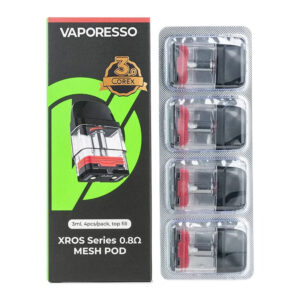 VAPORESSO COREX 3.0 XROS 0.8 OHM MESH REPLACEMENT POD 3ML 4/PK