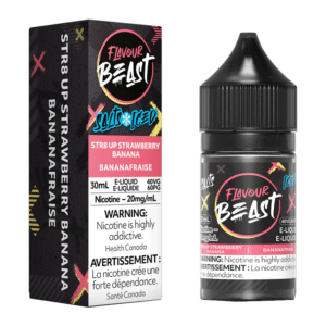 FLAVOUR BEAST E-LIQUID SALT 30ML - STR8 UP STRAWBERRY BANANA ICED