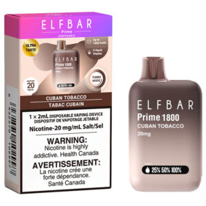 ELF BAR PRIME 1800 - CUBAN TOBACCO