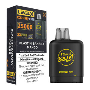 FLAVOUR BEAST LEVEL X BOOST BLASTIN' BANANA MANGO 6PC