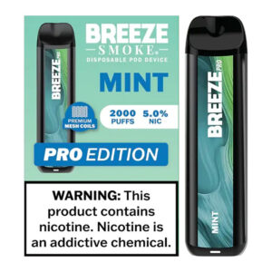 BREEZE PRO S50 2000 PUFFS 4ML DISPOSABLE VAPE - 10CT - MINT