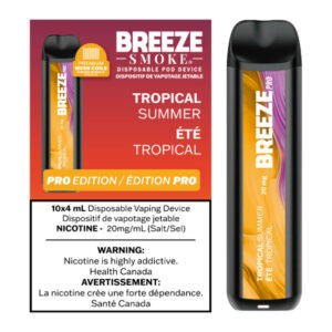 BREEZE PRO 20MG 2000 PUFFS 4ML DISPOSABLE VAPE - 10CT - TROPICAL SUMMER