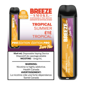 BREEZE PRO ZERO NIC 2000 PUFFS 4ML DISPOSABLE VAPE - 10CT