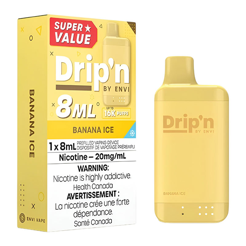 DRIP'N 8ML - BANANA ICE - Big Smoke Distro