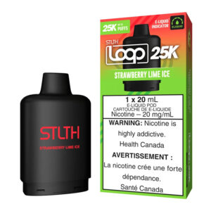 STLTH LOOP 25K -STRAWBERY LIME ICE 5PC CARTON