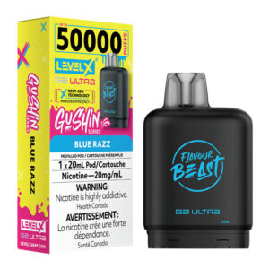 LEVEL X FLAVOUR BEAST G2 ULTRA 50K - GUSHIN BLUE RAZZ
