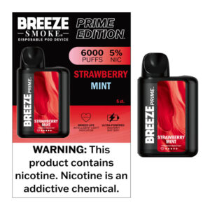BREEZE PRIME S50 6000 (8ML) - STRAWBERRY MINT 5CT