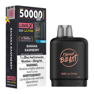 LEVEL X FLAVOUR BEAST G2 ULTRA 50K - BANANA RASPBERRY ICED