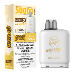 LEVEL X G2 ULTRA POD 20ML - UNLEASHED - CRAVIN' KILLA VANILLA 20MG 6PC/CARTON [ONTARIO]