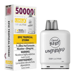 LEVEL X G2 ULTRA POD 20ML - UNLEASHED - EPIC TROPICAL STORM 20MG 6PC/CARTON [ONTARIO]