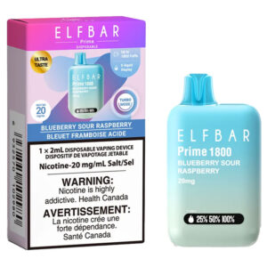 ELF BAR PRIME 1800 ZERO NIC - BLUEBERRY SOUR RASPBERRY