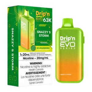 DRIP'N BY ENVI EVO 63K DISPOSABLE - SNAZZY S STORM 20MG 4PC/CARTON [ONTARIO]