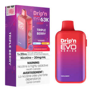 DRIP'N BY ENVI EVO 63K DISPOSABLE - TRIPLE BERRY 20MG 4PC/CARTON [ONTARIO]