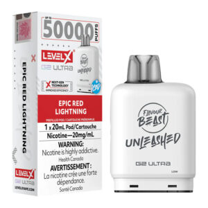 LEVEL X G2 ULTRA POD 20ML - UNLEASHED - EPIC RED LIGHTNING ICED 20MG 6PC/CARTON [ONTARIO]
