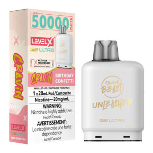 LEVEL X G2 ULTRA POD 20ML - UNLEASHED - CRAVIN' BIRTHDAY CONFETTI 20MG 6PC/CARTON [ONTARIO]