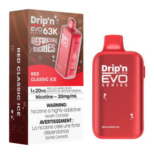 DRIP'N BY ENVI EVO 63K DISPOSABLE - RED CLASSIC ICE 20MG 4PC/CARTON [ONTARIO]