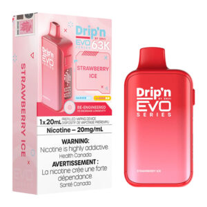 DRIP'N BY ENVI EVO 63K DISPOSABLE - STRAWBERRY ICE 20MG 4PC/CARTON [ONTARIO]