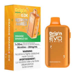 DRIP'N BY ENVI EVO 63K DISPOSABLE - ORANGE SPARKLE ICE 20MG 4PC/CARTON [ONTARIO]