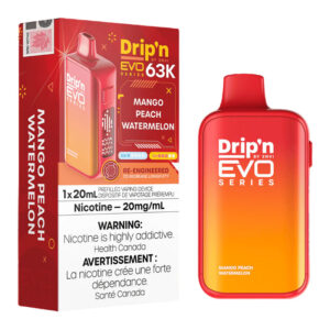 DRIP'N BY ENVI EVO 63K DISPOSABLE - MANGO PEACH WATERMELON 20MG 4PC/CARTON [ONTARIO]