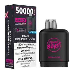 LEVEL X FLAVOUR BEAST G2 ULTRA 50K - DREAMY DRAGONFRUIT LYCHEE ICED