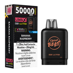 LEVEL X FLAVOUR BEAST G2 ULTRA 50K - BANANA RASPBERRY ICED