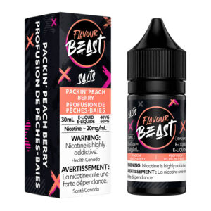 FLAVOUR BEAST E-LIQUID SALT 30ML - PACKIN' PEACH BERRY