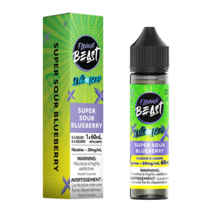 FLAVOUR BEAST E-LIQUID - SUPER SOUR BLUEBERRY 20MG/60ML [ONTARIO] - 827152176243