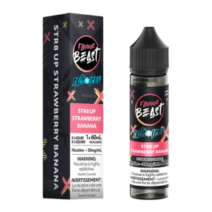 FLAVOUR BEAST E-LIQUID - STR8 UP STRAWBERRY BANANA (ICED) 20MG/60ML [ONTARIO] - 827152140114